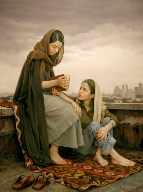 Obras del pintor iraní Imán Maleki