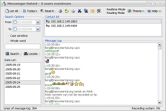 Messenger Detect: Programa para espiar las conversaciones del MSN Messenger de una red local