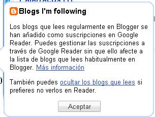 Seguimiento de blogs en Google Reader