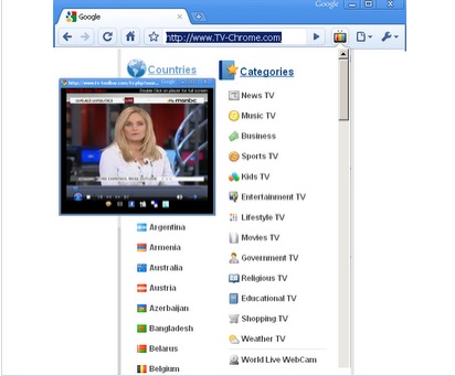 TV Chrome Ver la televisión directamente desde el navegador Chrome