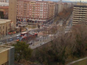 Fotos del tranvía de Zaragoza en pruebas