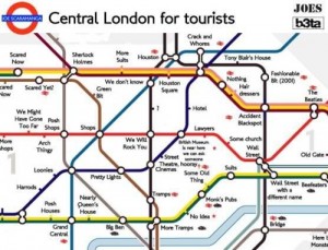 Mapa del metro de Londres para turistas