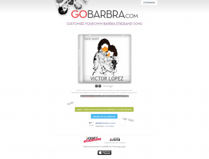 GoBarbra.com   Make Your own customized Barbra Streisand song
