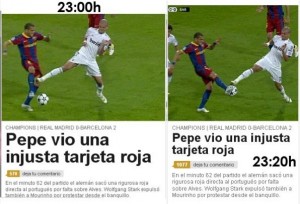 La entrada de Pepe a Alves y la manipulación de AS