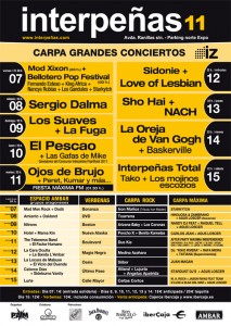 Conciertos en Interpeñas y más para las Fiestas del Pilar 2011 en Zaragoza