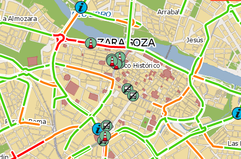 Ayuntamiento de Zaragoza. Estado de tráfico