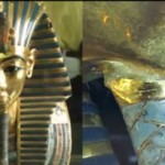 Barba de Tutankamón restaurada con pegamento